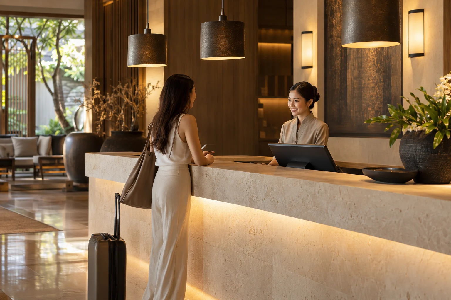 แสงเคาน์เตอร์ต้อนรับโรงแรม: ค่า Lux แสงใบหน้า และลด Glare
