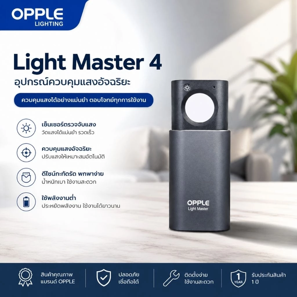 OPPLE Light Master 4 เครื่องวัด Lux CCT CRI Flicker