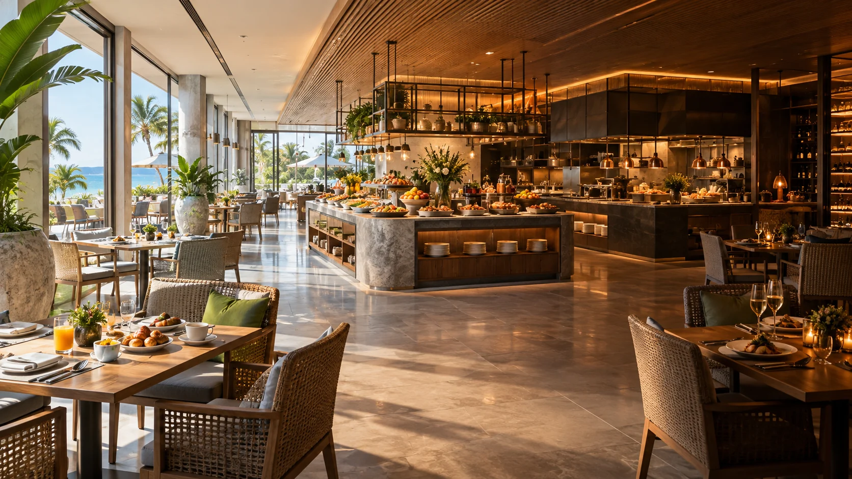 Dynamic Lighting ร้านอาหารโรงแรม: ออกแบบแสงเช้าถึงค่ำให้สวยและใช้งานได้